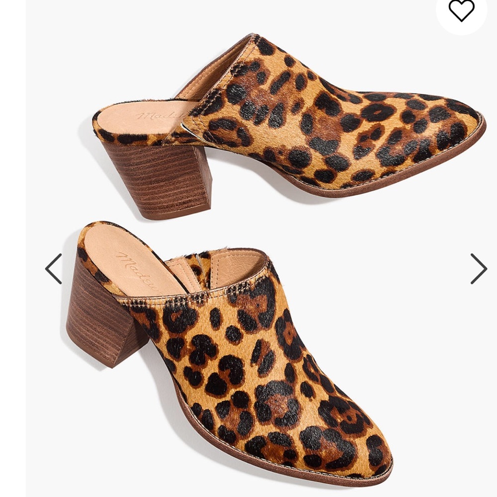 The Harper Mule in Leopard Calf Hair